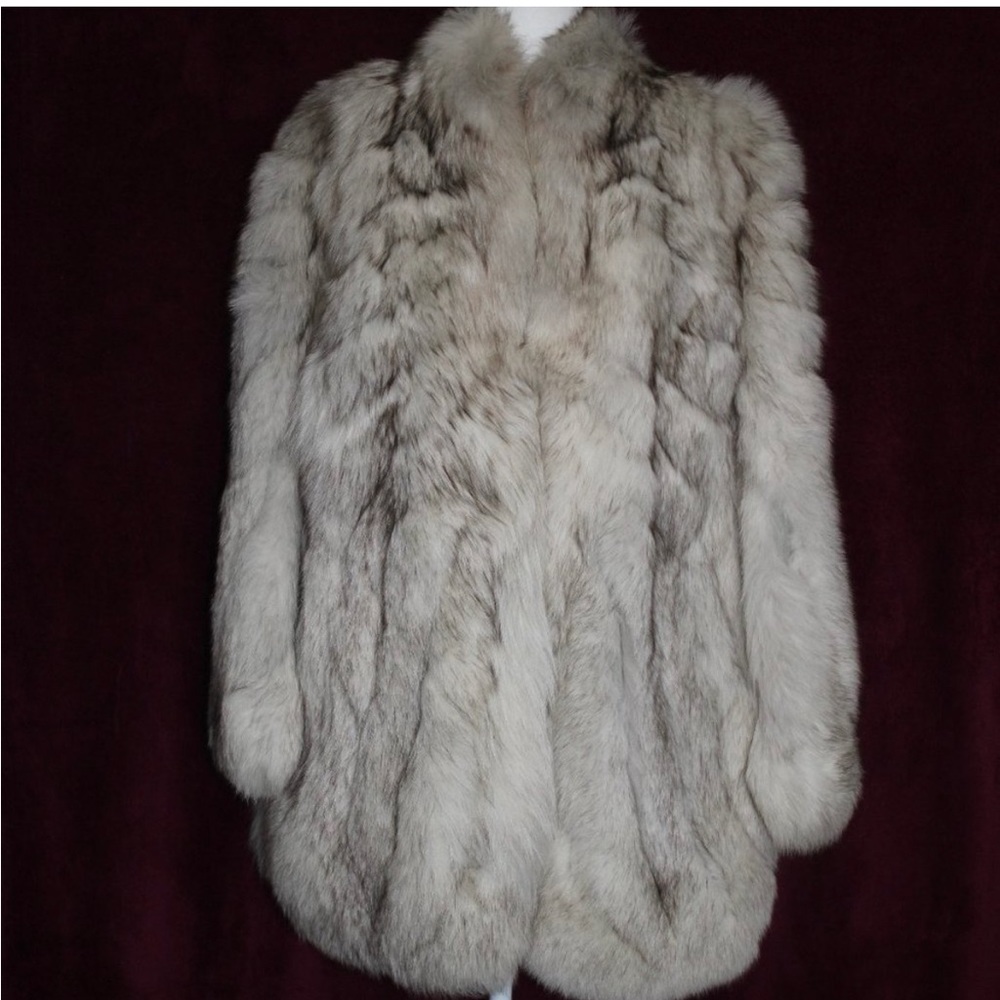 Blue Sable Fox Fur Coat 3/4 Length